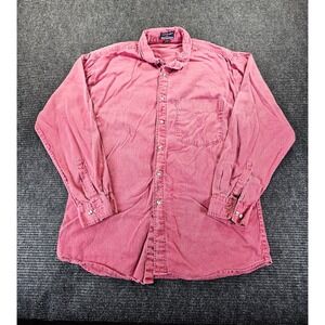 Vintage Revenge Shirtmakers Shirt Mens L Pink Cotton Button Down Office Business